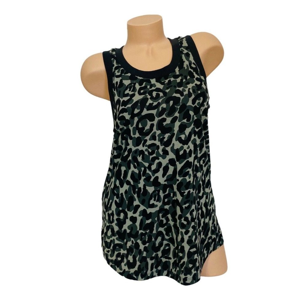 Victoria's Secret PINK SMALL Graphic Muscle Tank Sleeveless Top Animal Print NEW